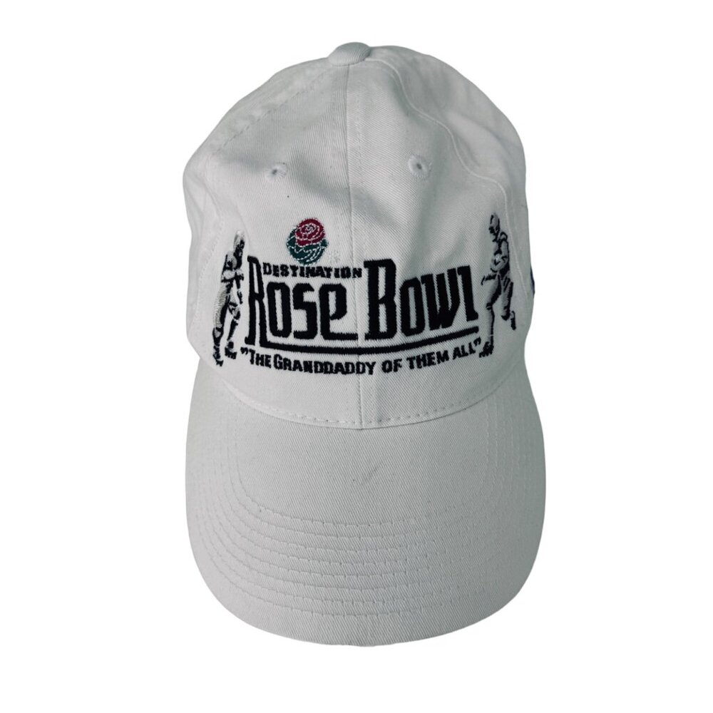Vintage 1990's Nike Rose Bowl Washington Huskies Adjustable Cap Hat White Cotton